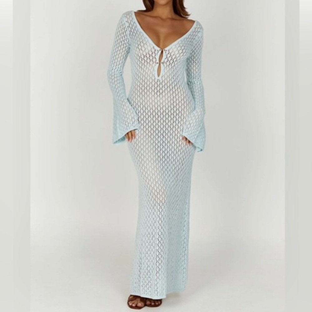 Meshki Kayleigh Crochet Maxi Dress